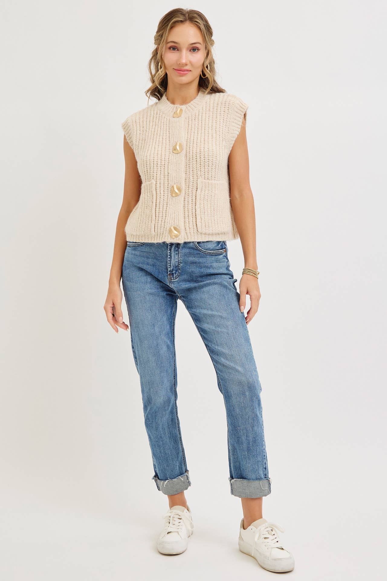 Sweet Lovely by Jen - Wholesale Knit Sweater - Women's - CHUNK SWEATER KNIT VEST 22