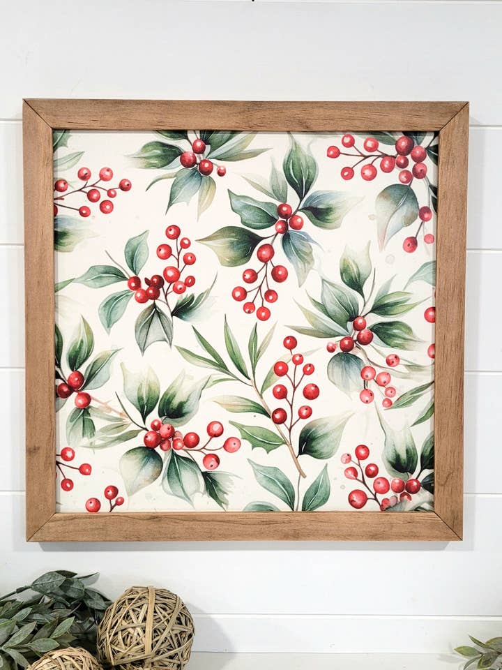 Christmas Floral Layering Sign for wholesale by Jolie Mae Collections