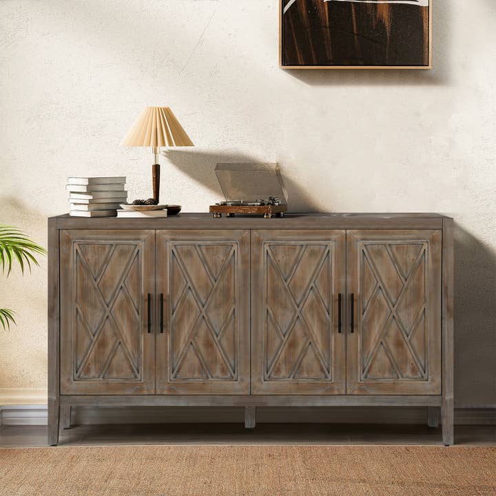 60 inches Modern Farmhouse Accent Cabinet for wholesale by Paris Loft Inc