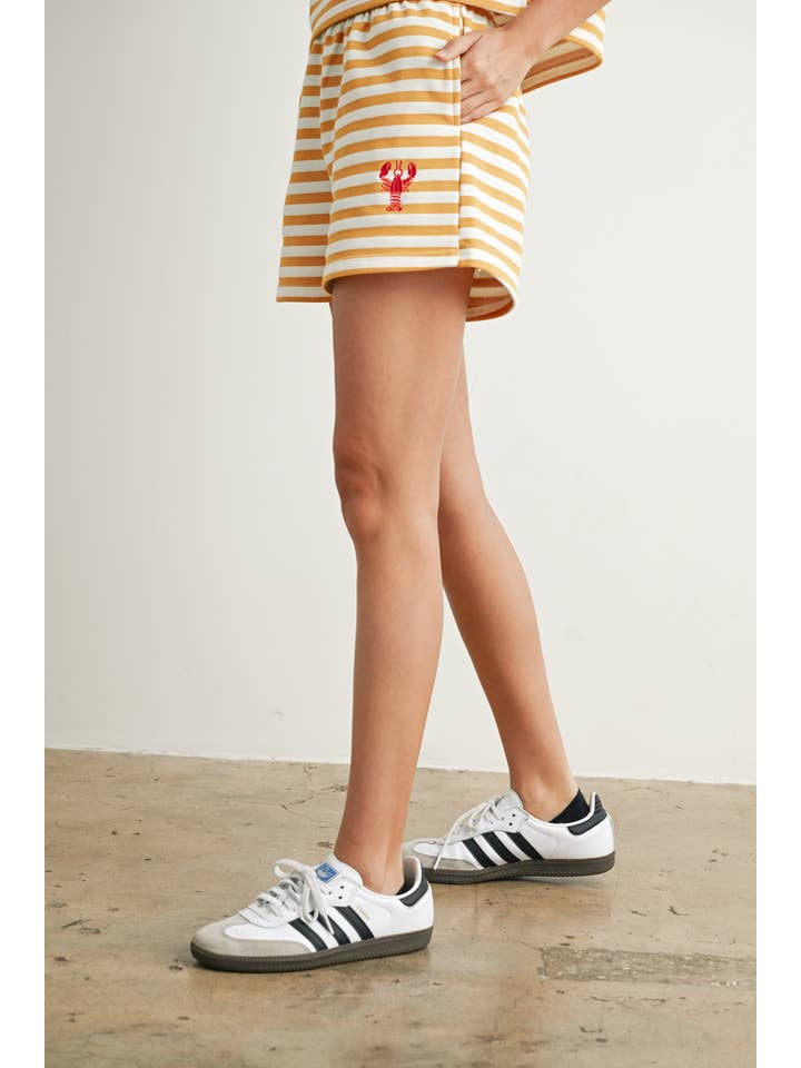 BUTTERMELON – Engroshandel Shorts – Kvinder – Garteriserede Stribede Shorts - BMP766118