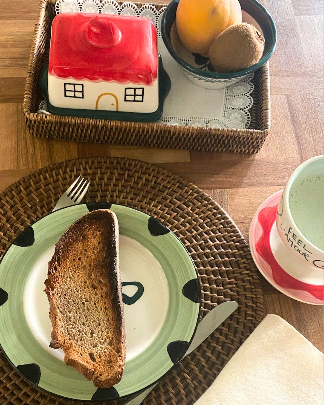 ACTOS - Wholesale Butter dish - 'La petite maison' ceramic Butter dish8