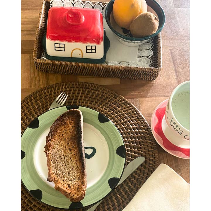 ACTOS - Wholesale Butter Dish - 'La petite maison' ceramic Butter dish8