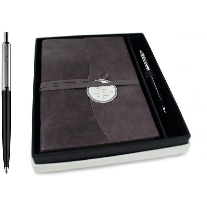 Set de diario de regalo Leatherkind Capri A5 con bolígrafo para venta al por mayor de Creatico
