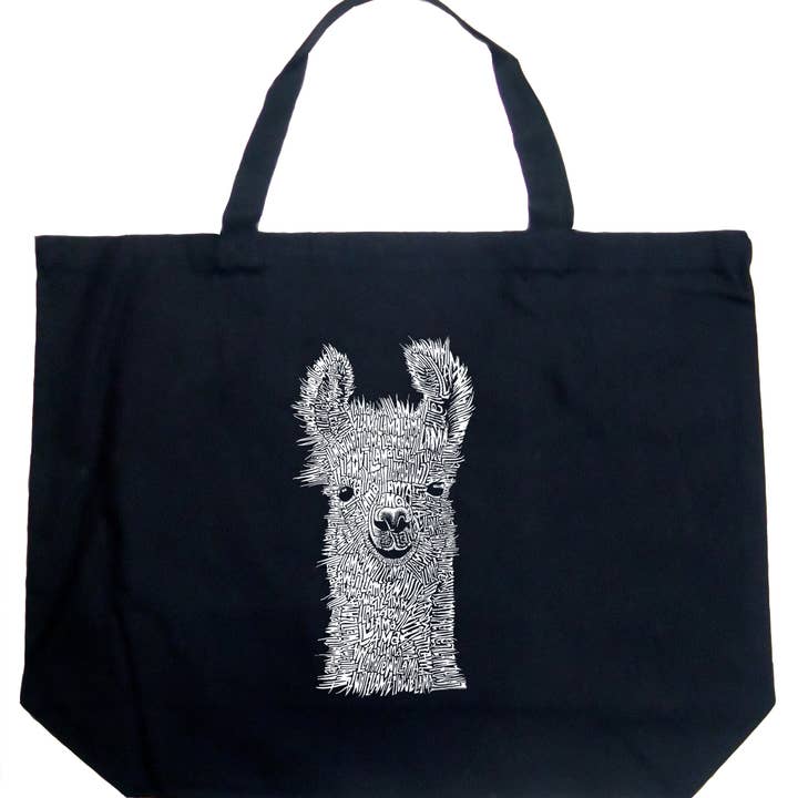 LA Pop Art draagtas met wereldkunst - Lama voor wholesale door LA Pop Art