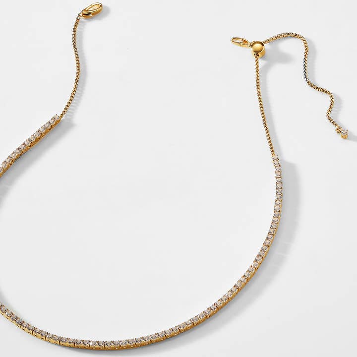 NADRI - Vente Collier maille et chaîne - COLLIER DE TENNIS AJUSTABLE LOVE ALL