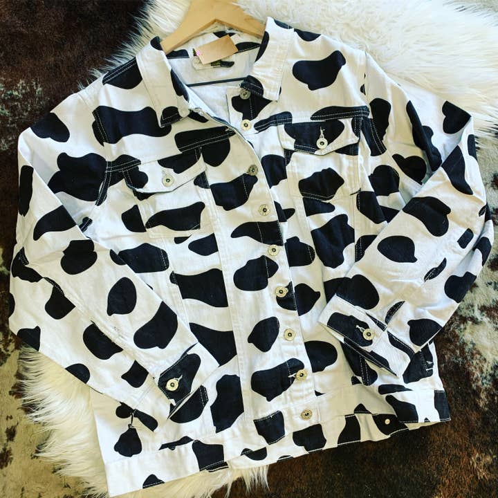Plus Size Cow Jacket for wholesale by Cactus & J