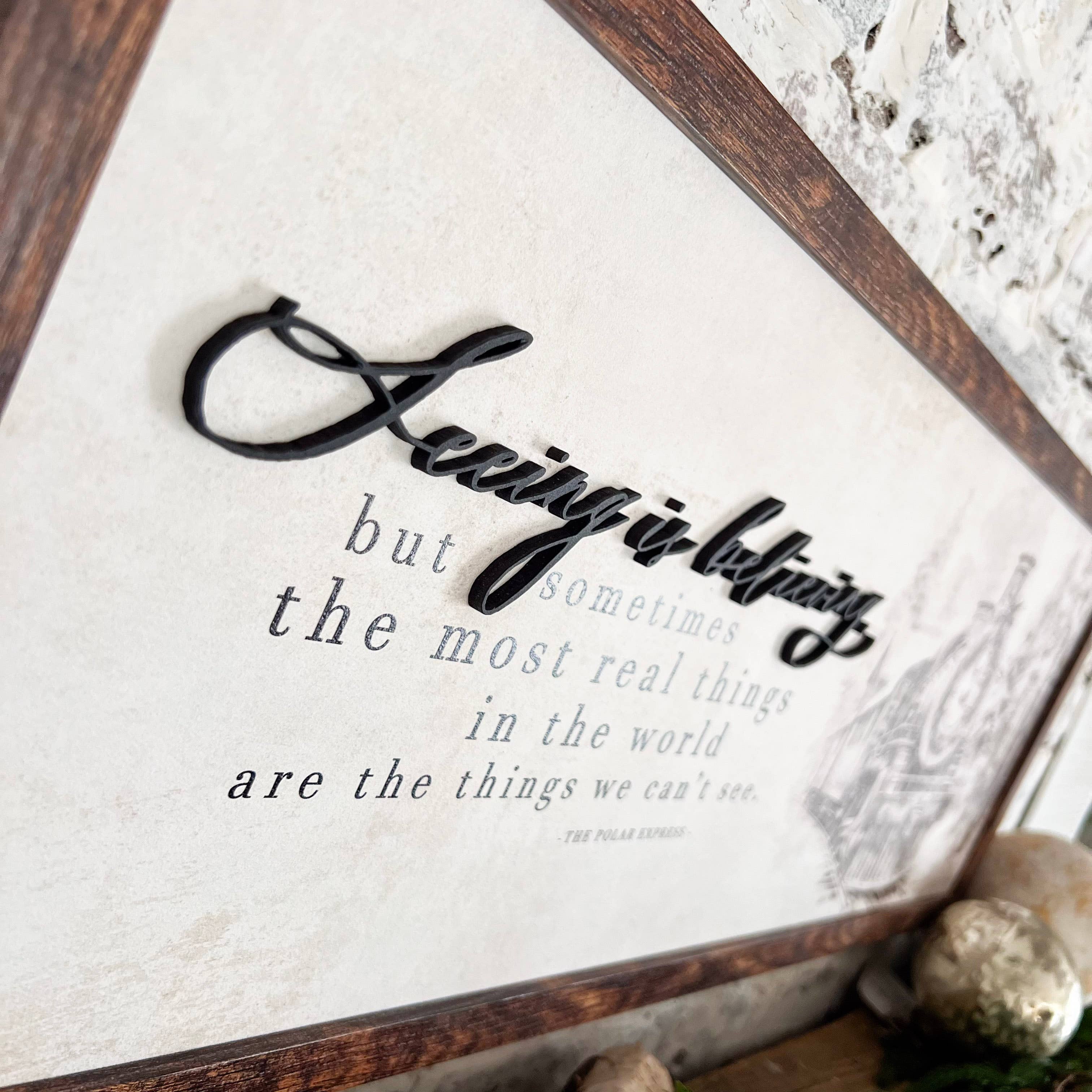 WillowBee Signs & Designs – wholesale Skylt – Att se är att tro på Polar Express julskylt3