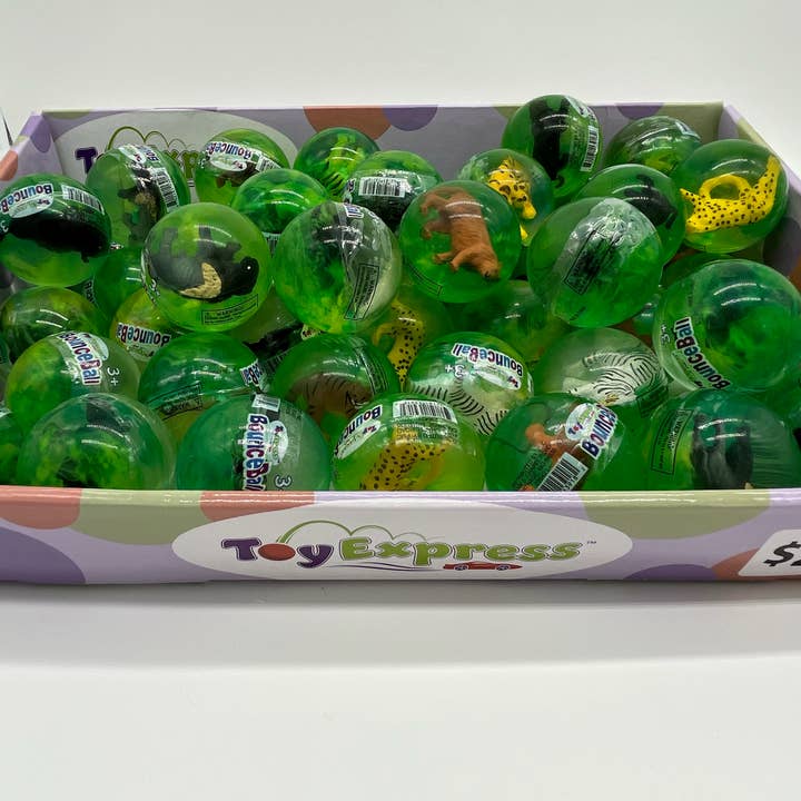Animal 1.65in Bounce Balls 50pc PDQ - 12 assorted
for wholesale by Precious Moments