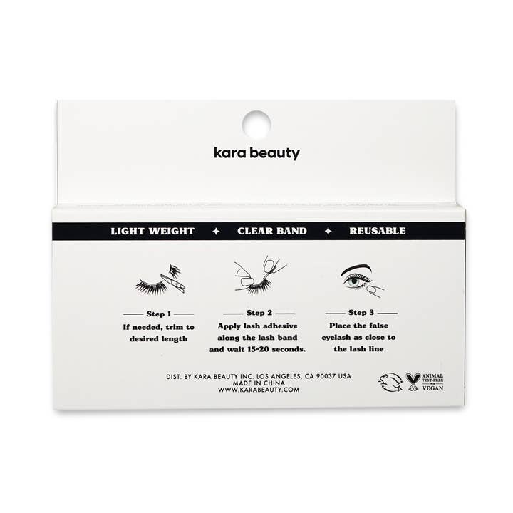 Kara Beauty - Wholesale False/Fake Eyelashes - IBL01 GHOSTED Invisible Band Fabulashes 3D Faux Mink Lashes