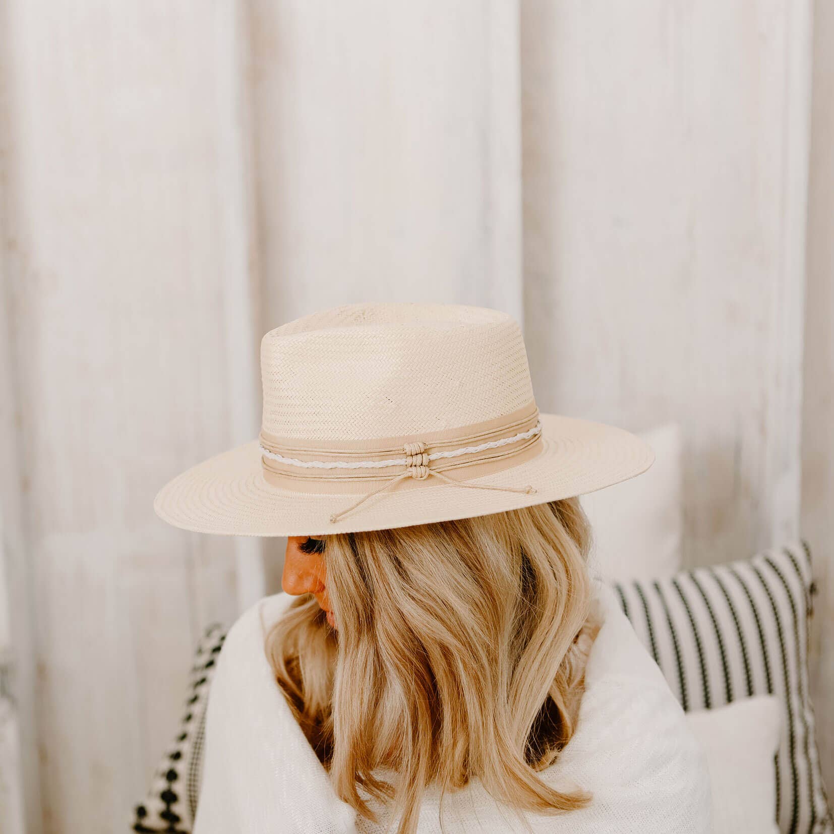 Ivory Rancher Wide Brim Straw Hat - Style Corinth for wholesale on Faire13