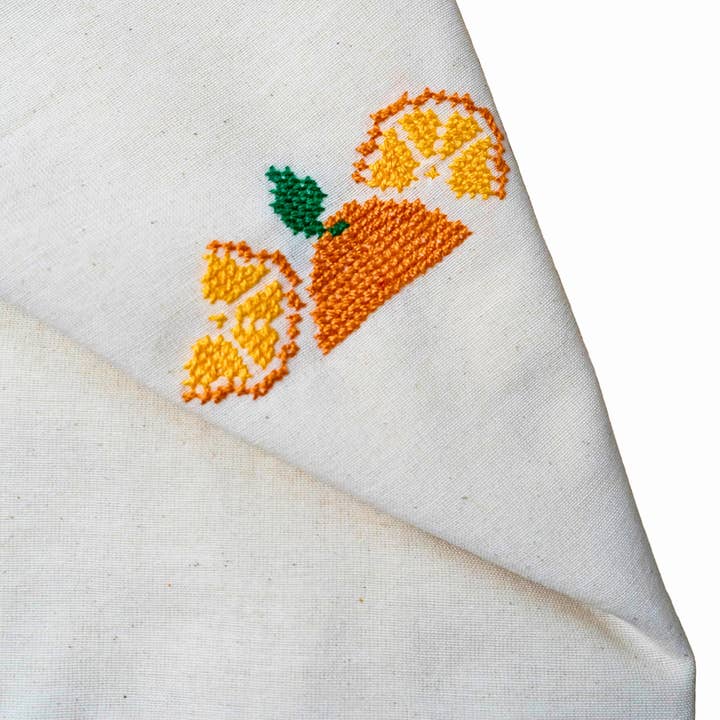 Darzah - Wholesale Tea Towel - Orange Tatreez Tea Towel3