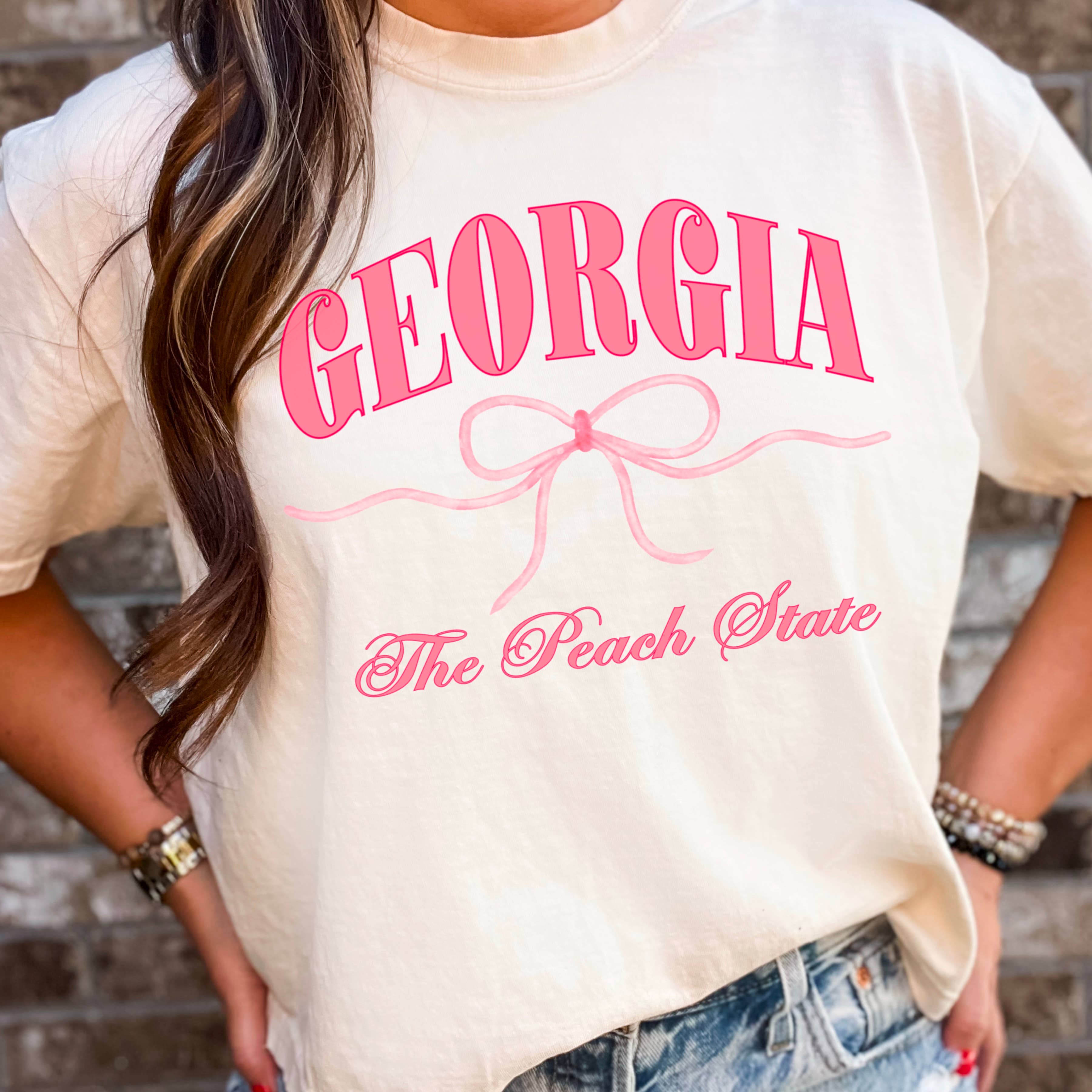Shoppe SHC – wholesale T-shirt (graphic) – women's – Coquette Tee | Georgia Tee | Ladies Graphic Tee4