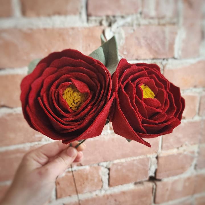 Madymae Felt Florals - Wholesale Artificial flowers - Felt Peony4