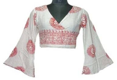 Bohotusk – wholesale Blouse – Women’s – Bohotusk Oriental Patterned Wrap Around Long Sleeved Top1