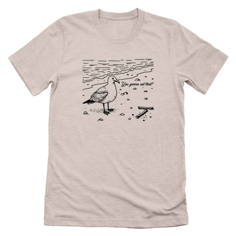 Let's Get This Thread - Wholesale Screen Printed T-Shirt - Unisex - You gonna eat that Seagull0