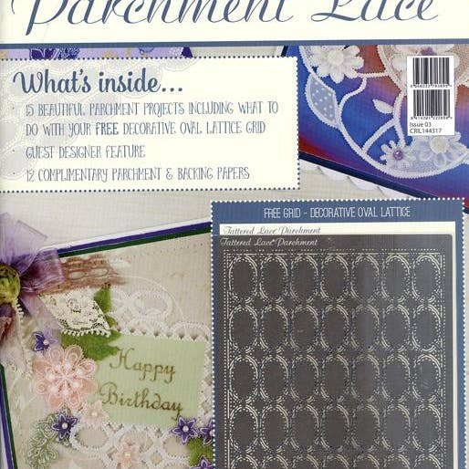 Ecstasy Crafts Distributing – material para artesanato por atacado – Revista de renda de pergaminho #03 - Grade livre