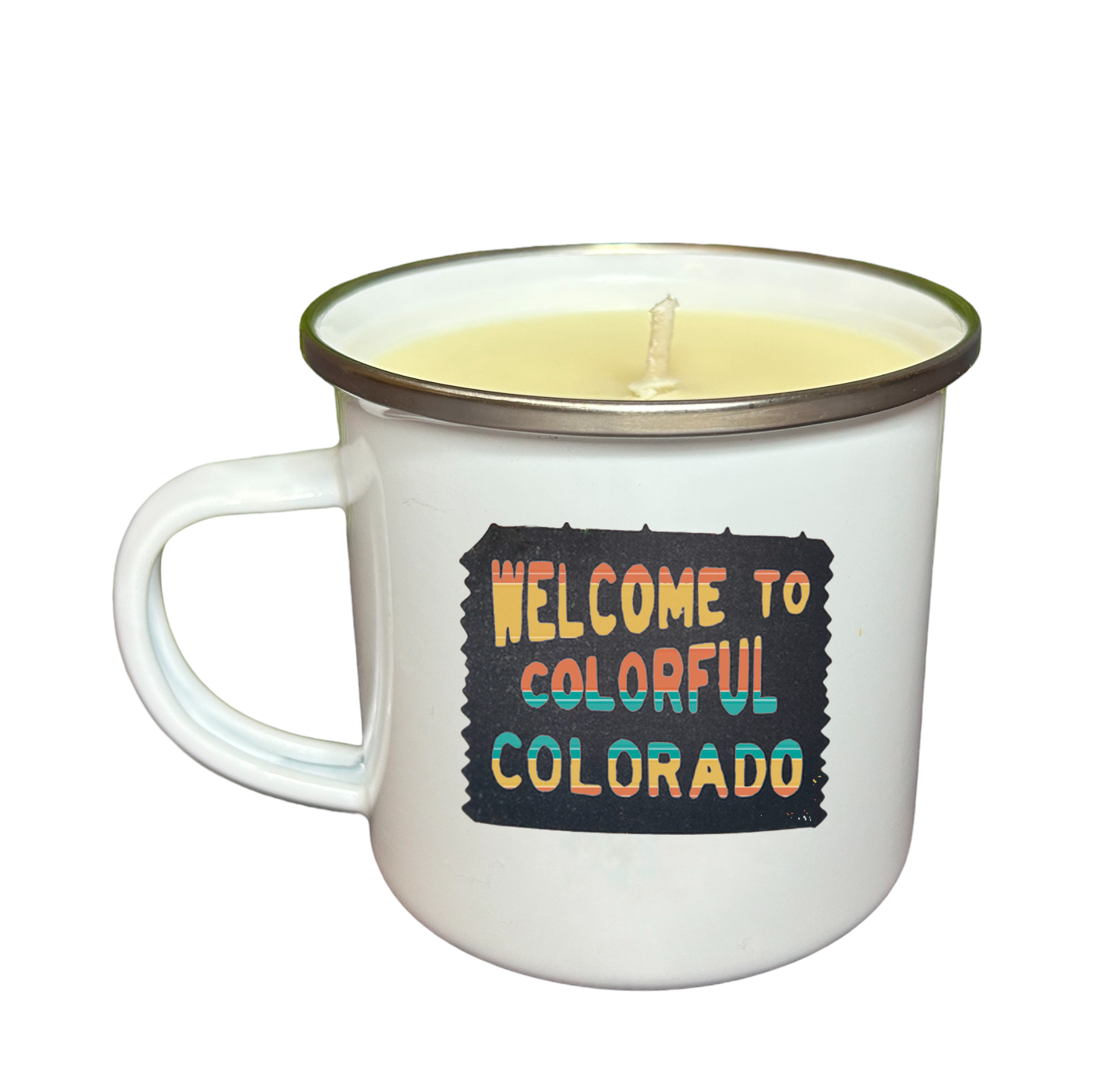 Clever Cow Candle Co - Wholesale Jar/Filled Candle - Welcome to Colorful Colorado Souvenir Soy Candle Reusable1