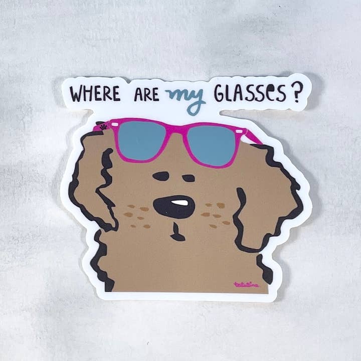 Dog Lover Sticker - Wo ist meine Brille? - Wasserdicht für den Großhandel von Tatutina