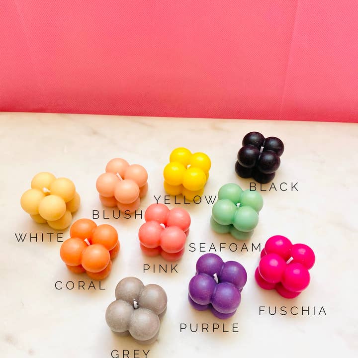 Maple + Love - Wholesale Tapered Candle/Candlestick - Psychedelic Swirl Taper Beeswax Candle