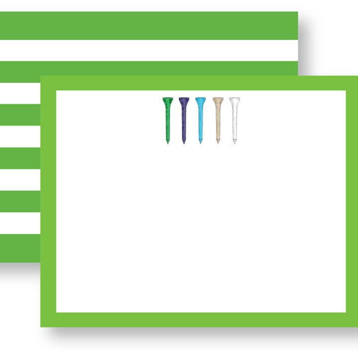 GOLF TEES BOUTIQUE FLAT CARDS for wholesale by Donovan Designs
