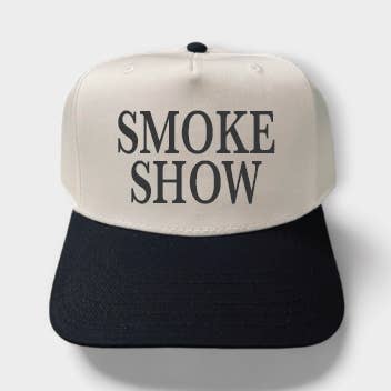 Smoke Show Classic Trucker Hat | Natural/Black for wholesale by Happi Style