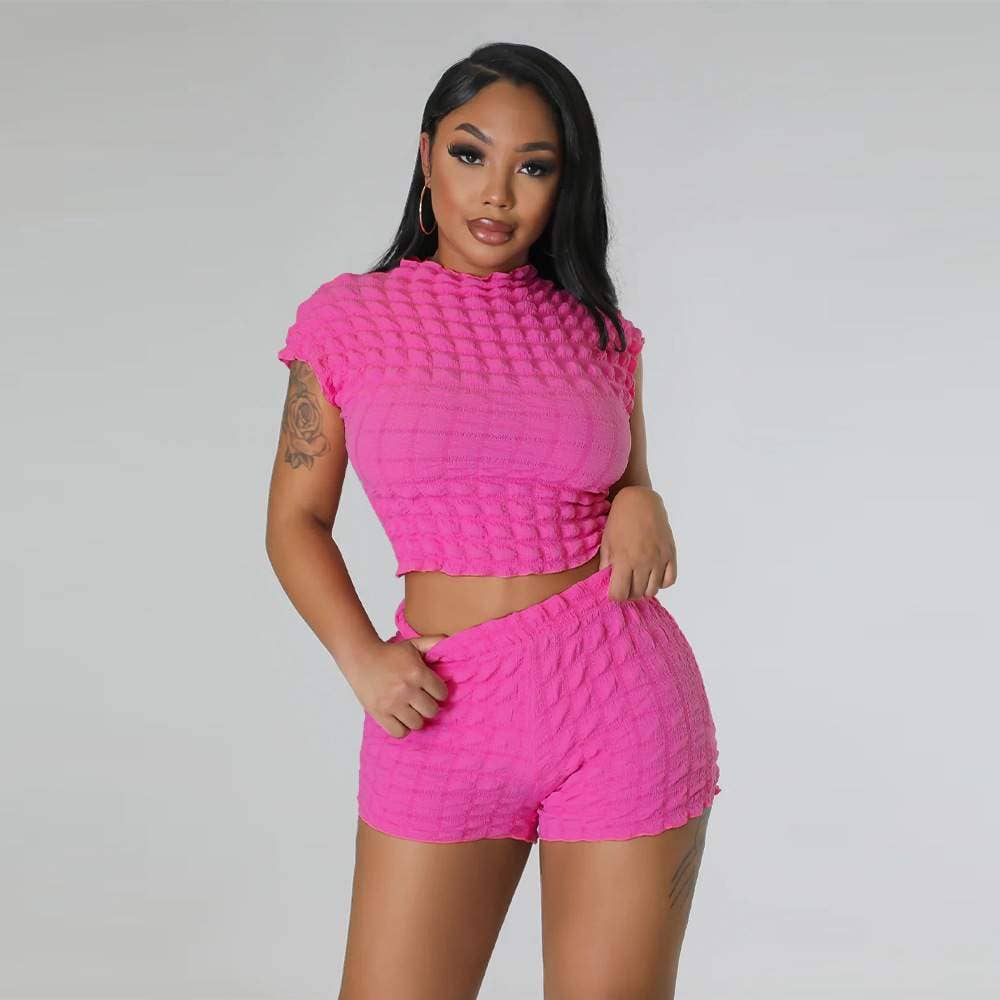 Fashion Combination – wholesale Top & skirt set – Women's – bubble set casual sleeve women sets17