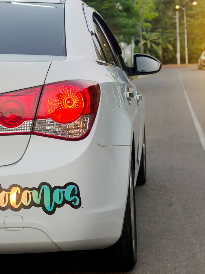 Poconos Holographic Car Magnet for wholesale by Made By Scratch Crafts