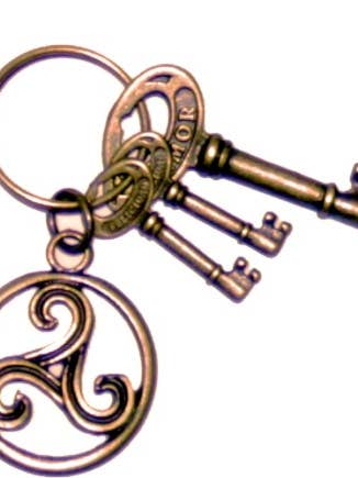 Chaveiro amuleto celta TRISQUEL em bronze por atacado de El Alquimista