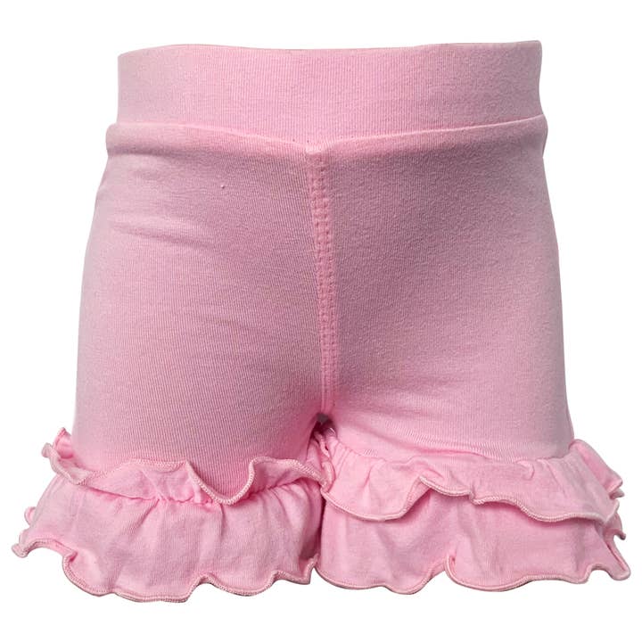 AnnLoren - Venta al por mayor Pantalón corto -Niños - AnnLoren Pantalones Cortos con Volantes para Bebés y Niñas Grandes Rosa Niños PrePk3