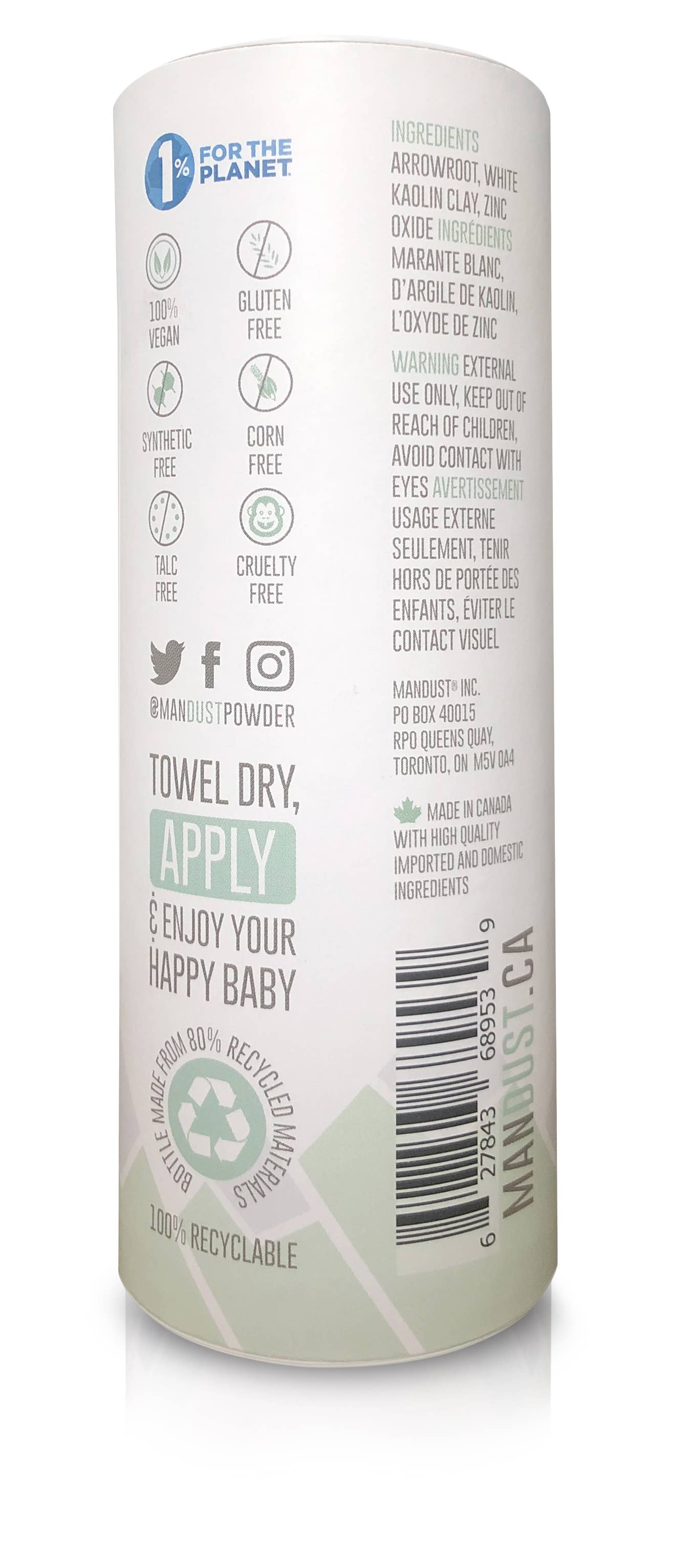 MANDUST® - Wholesale Body/Talcum Powder - BABYDUST Baby Powder1