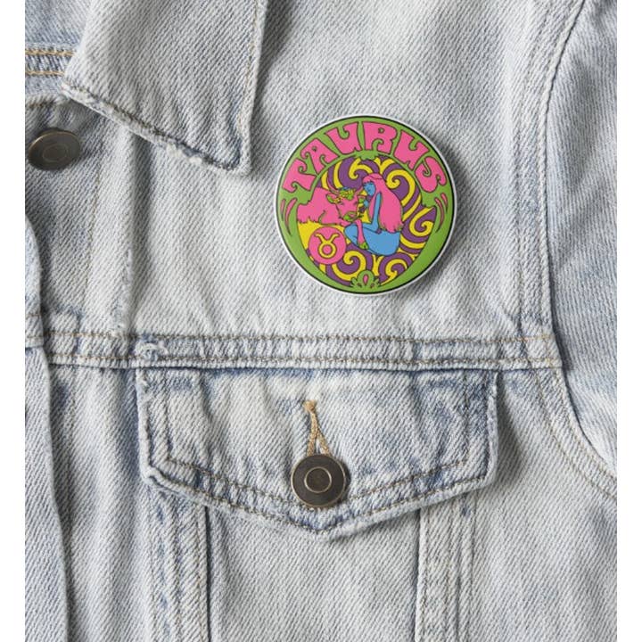 Astral Weekend - Wholesale Lapel Pin/Button - Taurus Zodiac Button1