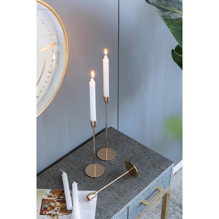 A&B Home Group Inc. - Wholesale Candle Holder - S/3 Candle Holder L:3x3x12.6" M:3x3x10.8" S:3x3x8.9" - Gold3