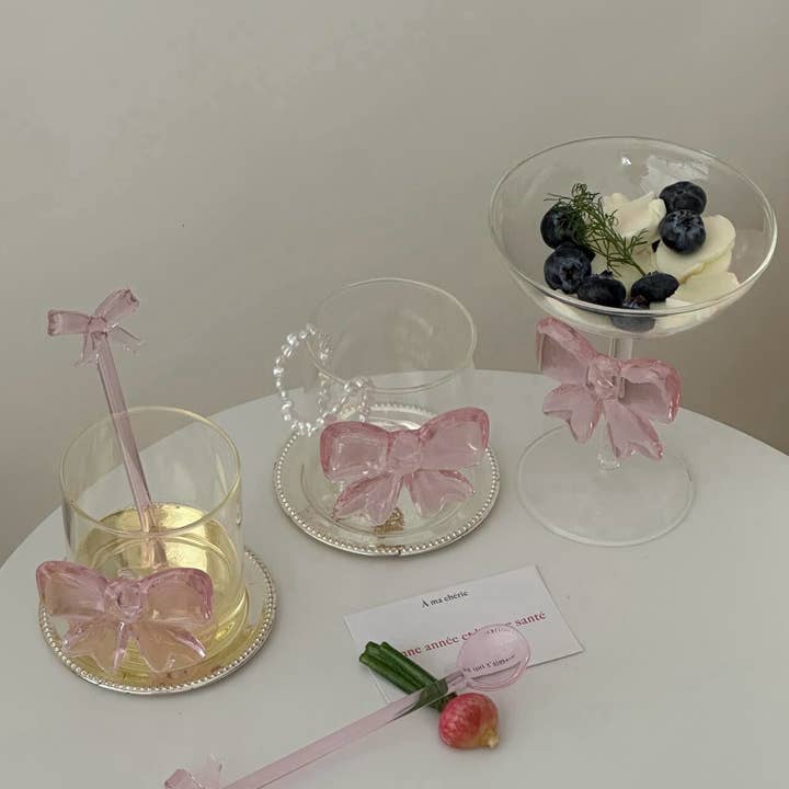 INSPECIAL HOME - Wholesale Cocktail/Liquor Glass - Handmade Cute Elegant Bow Cocktail Wine Glass Case Of 84