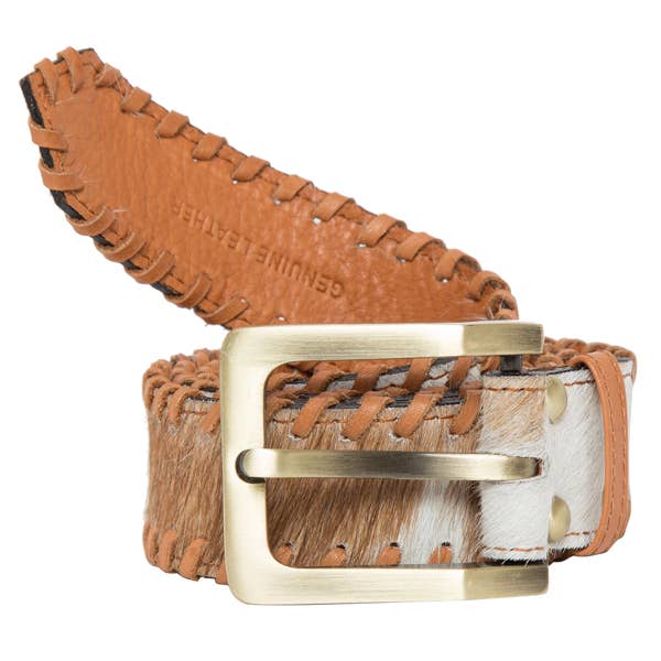 The Design Edge - Wholesale Belt - Women's - Boho Cowhide Belt - Belt041