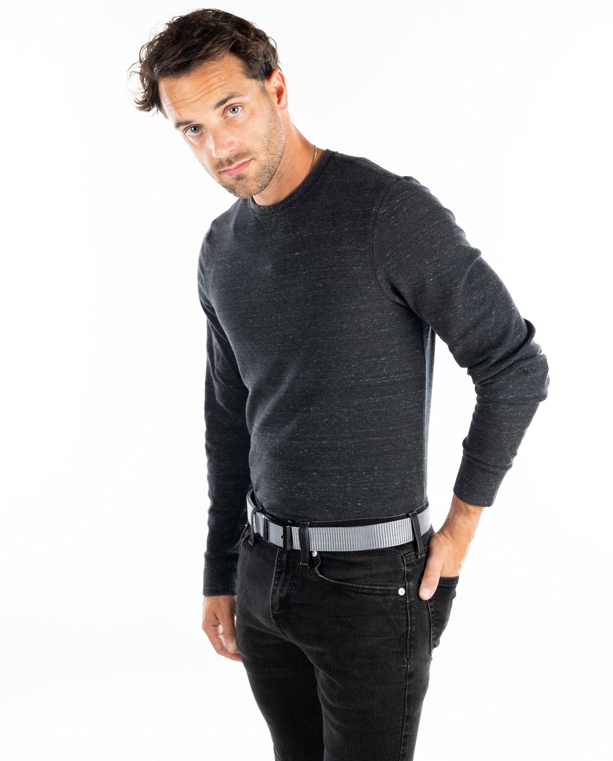 Funky Junque - Venta al por mayor Cinturón - Unisex - Cinturón de nylon con trinquete - Gris3