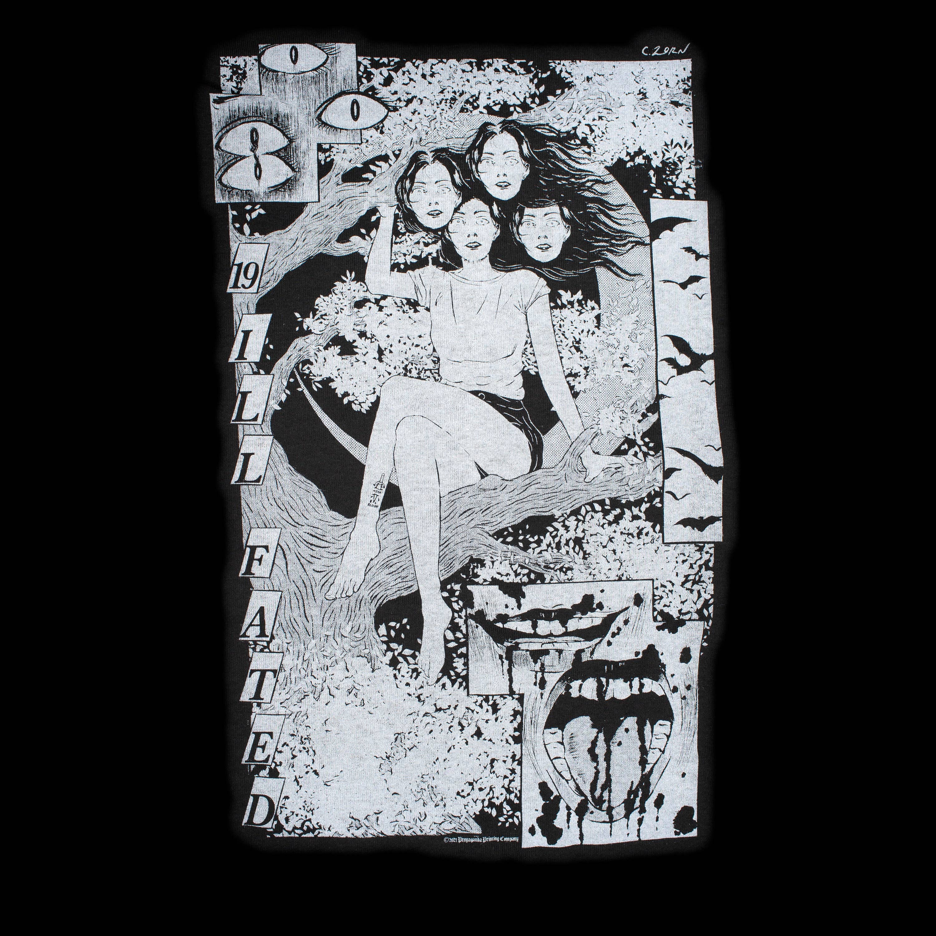 Propaganda Printing Company - Wholesale Screen Printed T-Shirt - Unisex - Chloe Zorn (@Sparka on IG), "Ill Fated" | Vampire | Comic1