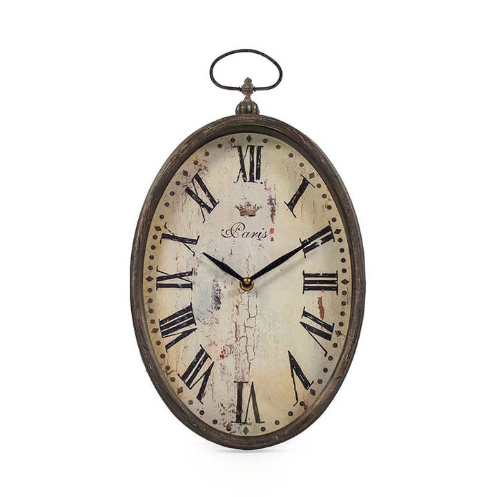 Paris Oval Wall Clock for wholesale by Zentique Inc.