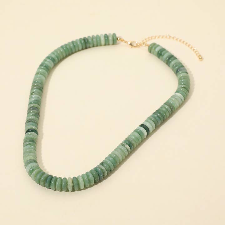 Sensibling Corp. - Wholesale Beaded/Pearl Necklace - Flat Resin Disc Beaded Necklace8