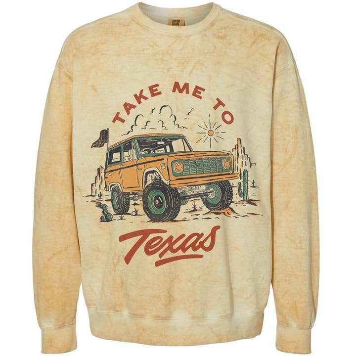 Take Me Texas Sweater for wholesale by State Bliss