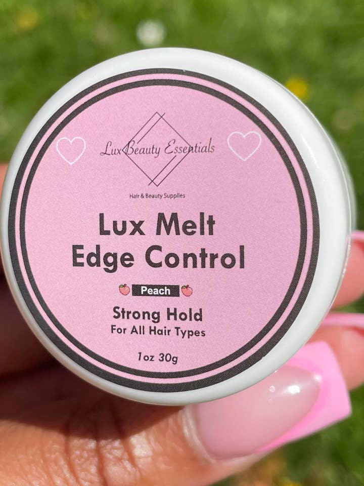 Lux Melt Edge Control – Mini Edition – Peach Scent- To Lay Y for wholesale by Lux Beauty Essentials Ltd