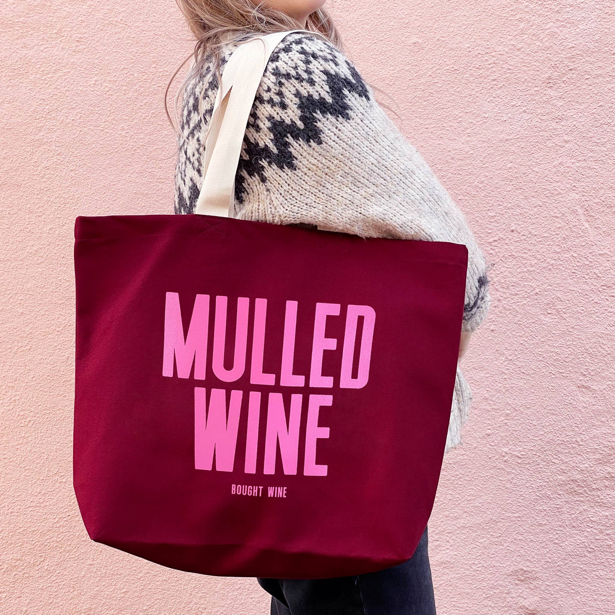 Alphabet Bags - Wholesale Tote Bag - Unisex - Mulled Wine (Bought Wine) - Burgundy Tote Bag2