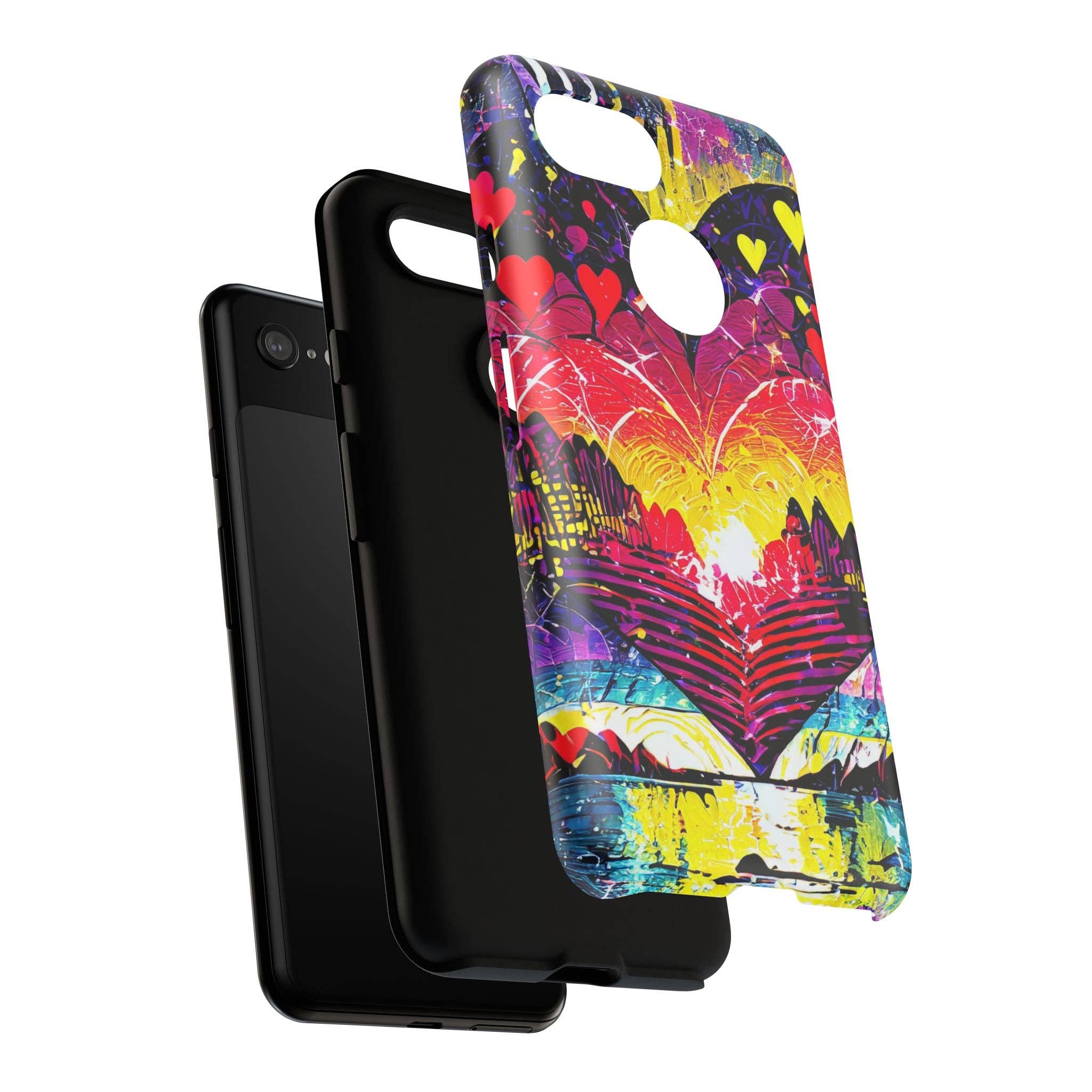 Studio 653 Clothing Co - Wholesale Phone Case - Women's - Vibrant Heart Sunset Tough Phone Case73