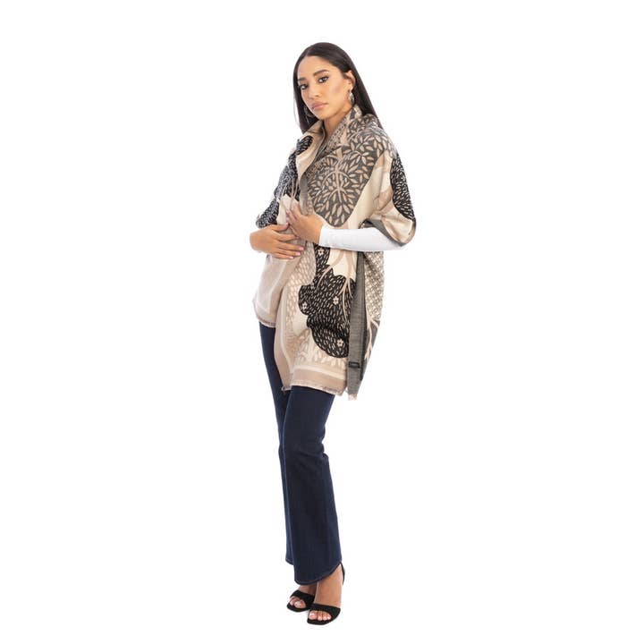 SAACHI - Wholesale Scarf - Women's - Nature Reversible Scarf6