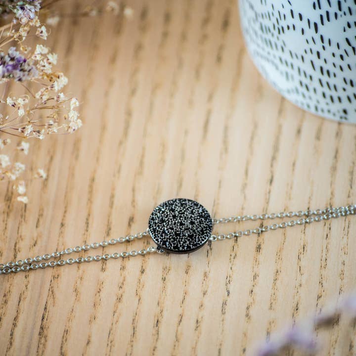 Silver Esmée double chain bracelet for wholesale by Assuna