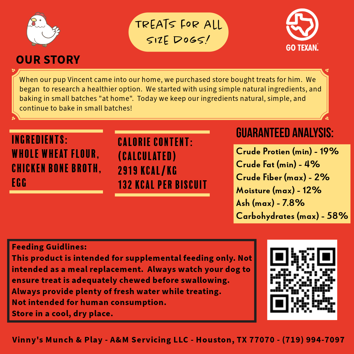 Vinny's Munch & Play - Wholesale Pet Biscuit - Dog - Chicken Dog Biscuit  3