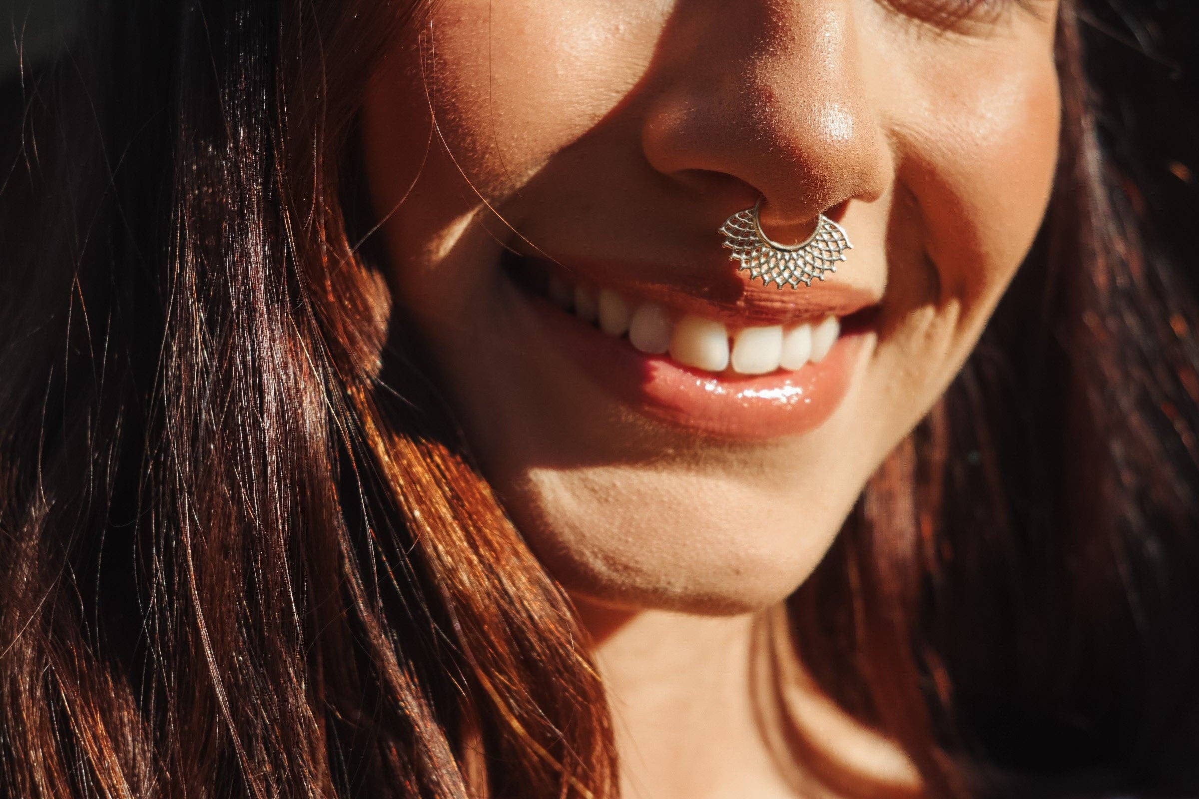 Zahav Jewelry – Brincos de argola por atacado – Ouro maciço 14kt | RBG - Design de gola esque | Ouro maciço | Piercing Daith | Aro de septo | Aros para o nariz | Joias de Moda Septum Clicker I1