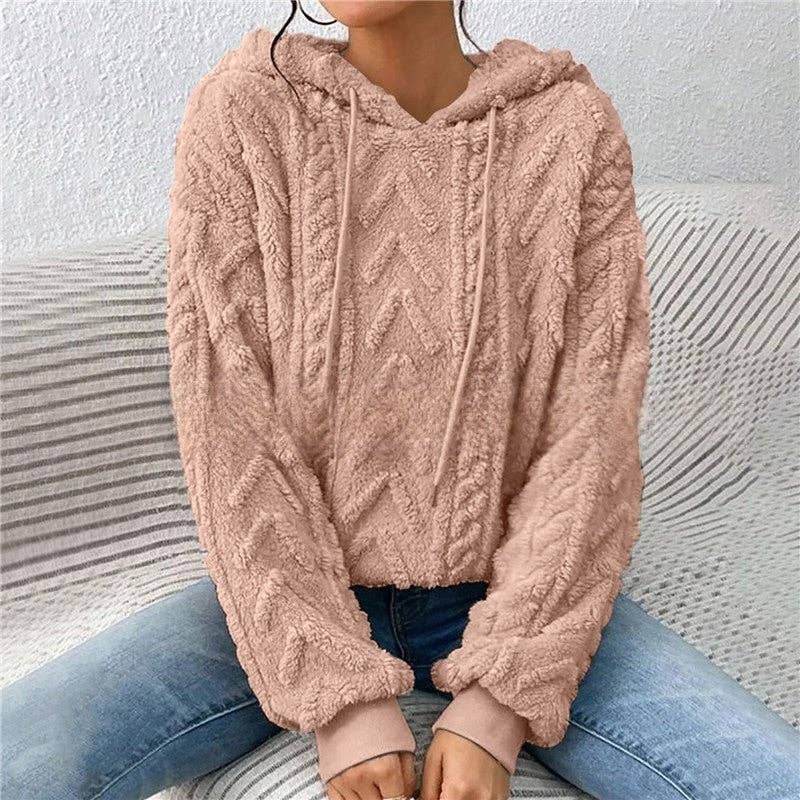 UZ Wholesale Store - Wholesale Hoodie - Women's - Drawstring Hoodie Solid Color Oversized Sweatshirt1