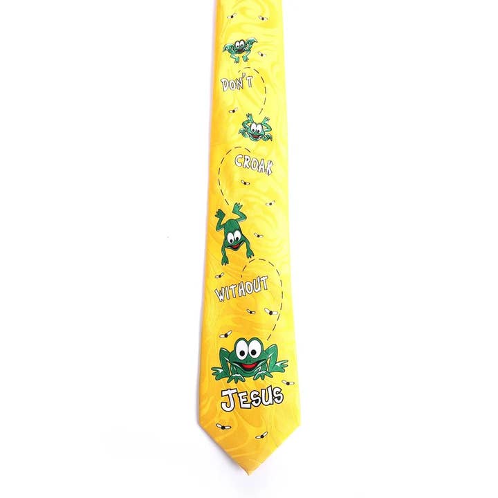 Swanson Christian Products - Wholesale Necktie - Men's - Tie Polyester - Don't Croak Without Jesus1