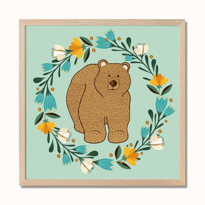 Mini-Druck - Blumenkranz - Kunstposter für den Großhandel von Poppydesign