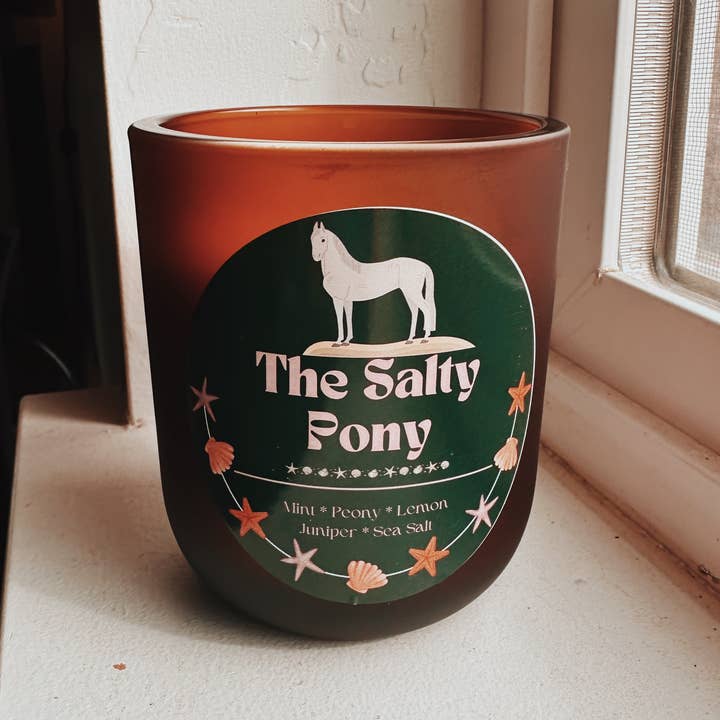 Cloudy Babe - Wholesale Jar/Filled Candle - The Salty Pony Candle! Mint Peony Juniper Sea Salt2